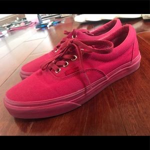 Red on red VANS 7.5 women’s